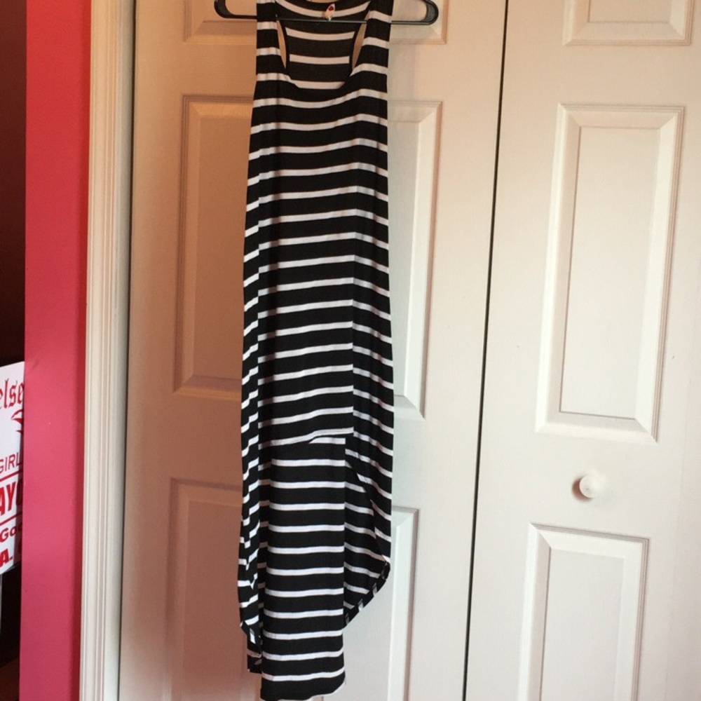 Striped high low sundress